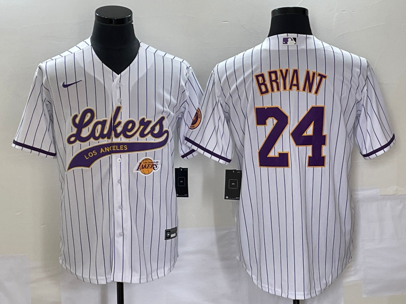 Nike 2023 Men Los Angeles Lakers 24 Bryant white NBA Jersey style 2